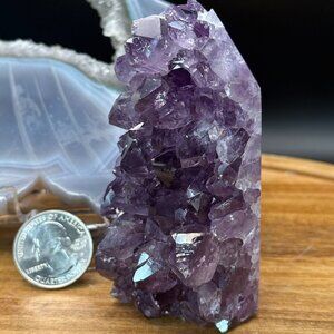 Amethyst Cluster Mini Cut Base Tower Deep Purple Shards Rainbow